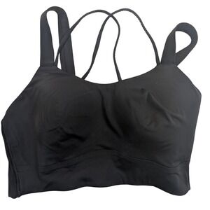 Lululemon Black Strappy Sports Bra – Medium Support Yoga Activewear